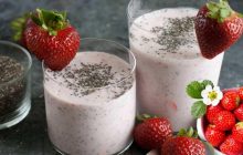 Çilekli ve Chia tohumlu detoks smoothie tarifi! Çilekli zayıflatan çiya smoothie tarifi